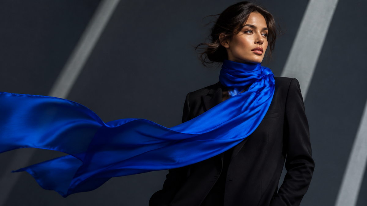Bannière de la collection Écharpe Bleue Electrique – NeckChic