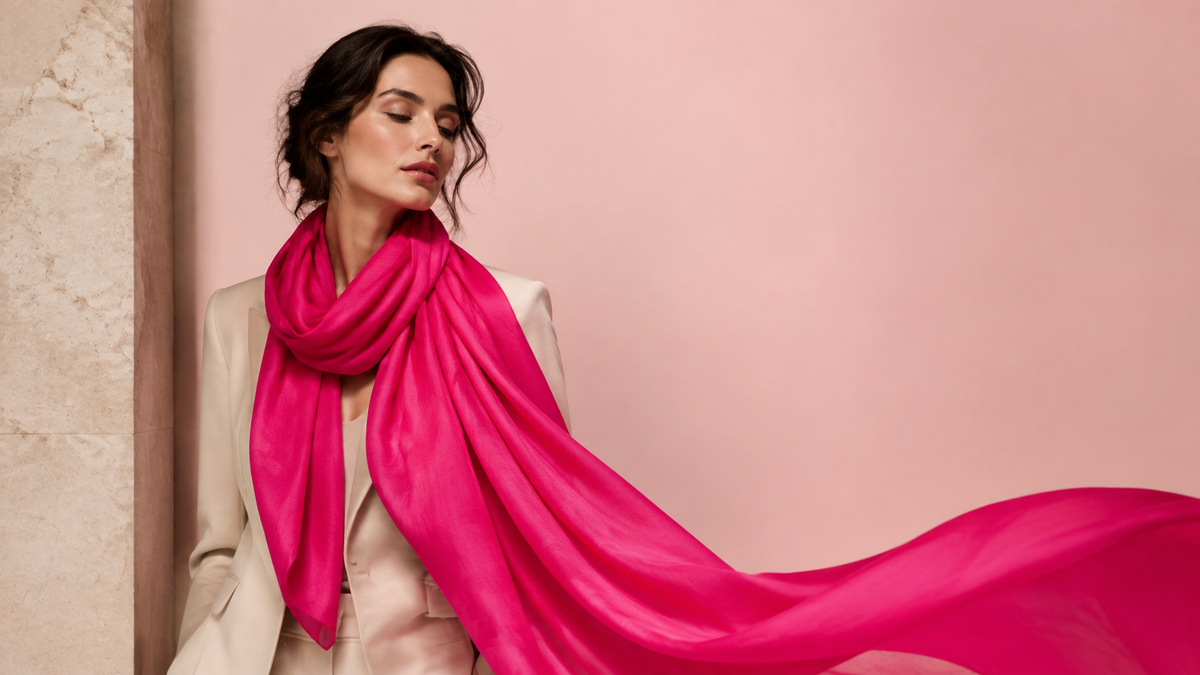 Bannière de la collection Écharpe Fuchsia – NeckChic