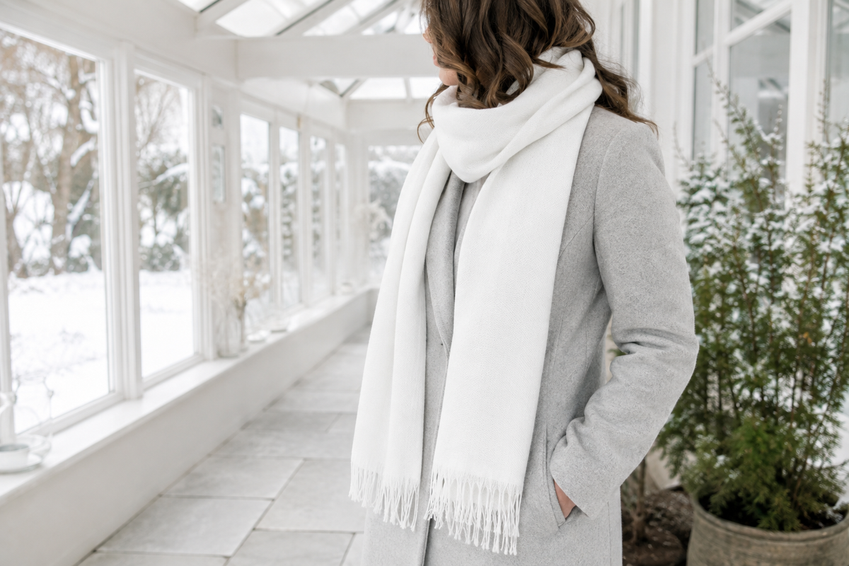 Bannière de la collection Écharpes Femme Blanche – NeckChic