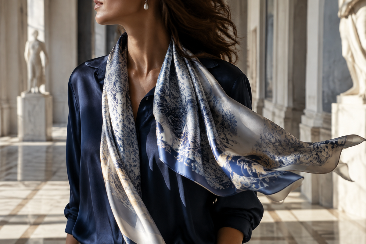 Bannière de la collection Écharpes Femme en Soie – NeckChic