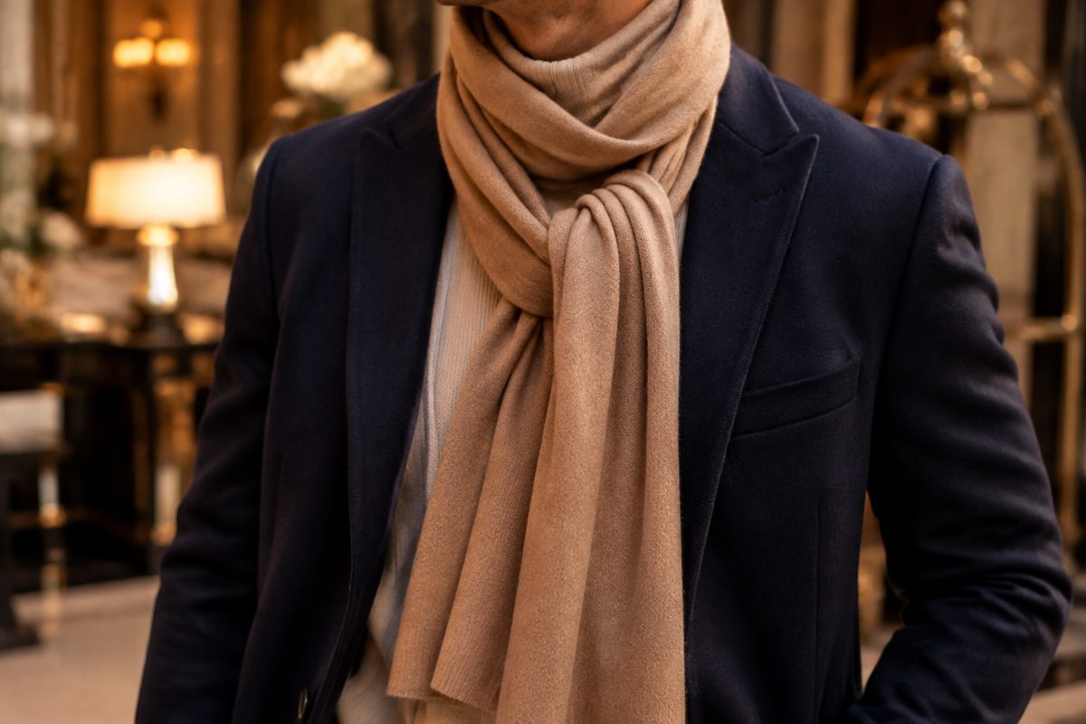 Bannière de la collection Écharpes Homme en Cachemire – NeckChic