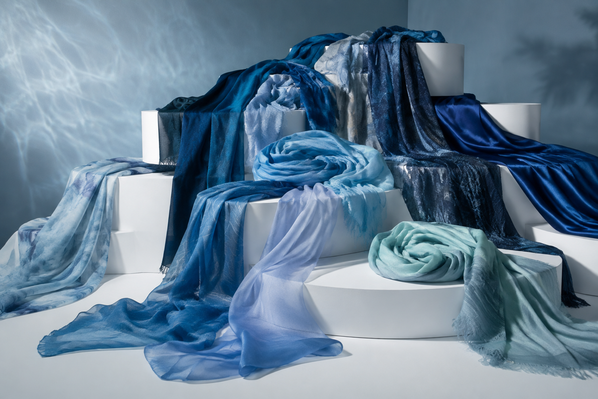 Bannière de la collection Foulard Bleu – NeckChic