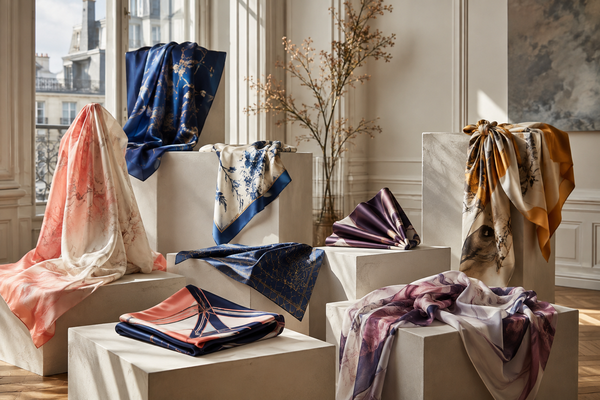 Bannière de la collection Foulards & Carrés – NeckChic