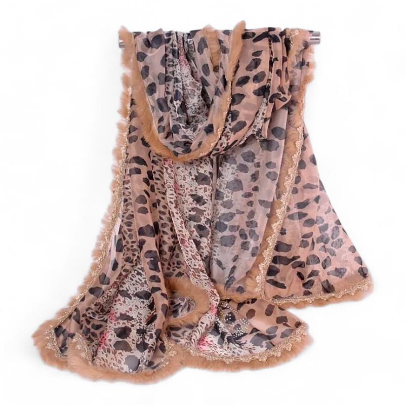 Accessoire textile imprimé léopard