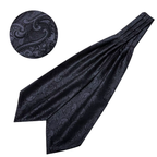 Ascot de soie avec boutons et pochette assortie