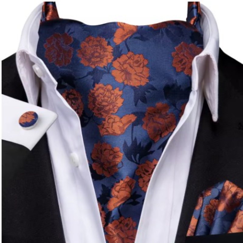 Ascot homme en tissu de soie