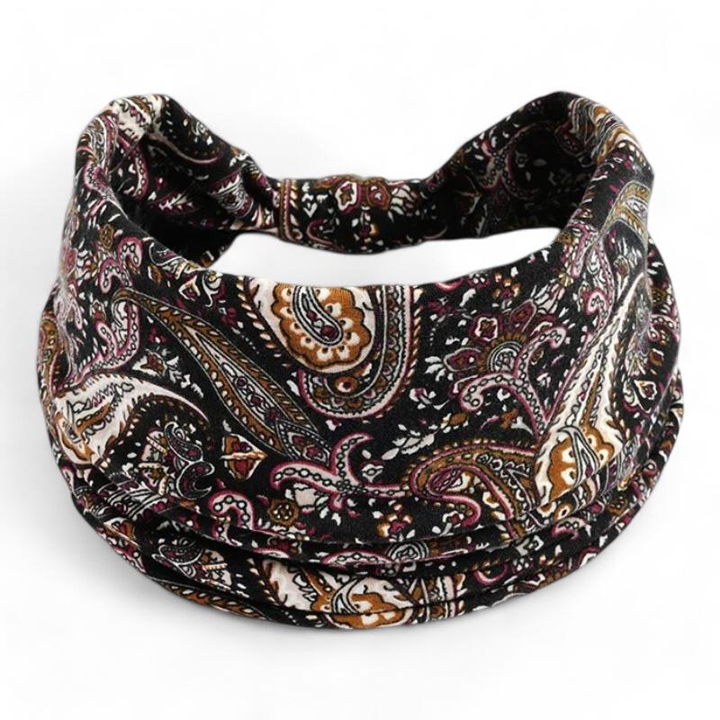 Bandeau femme à porter croisé dans les cheveux