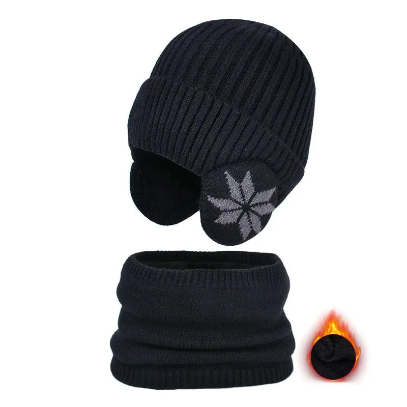 Bonnet assorti au snood pour garçon