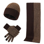 Bonnet avec écharpe et gants pour homme