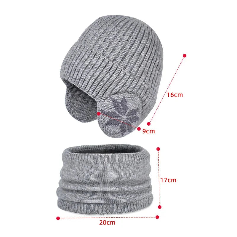 Bonnet avec snood pour enfant garçon
