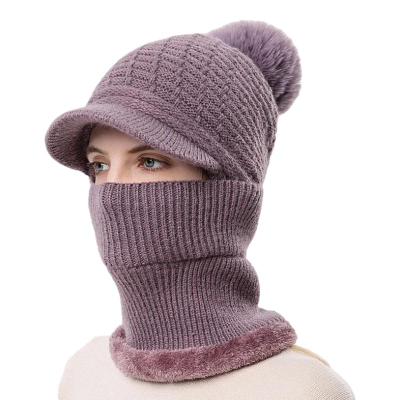 Bonnet casquette avec écharpe