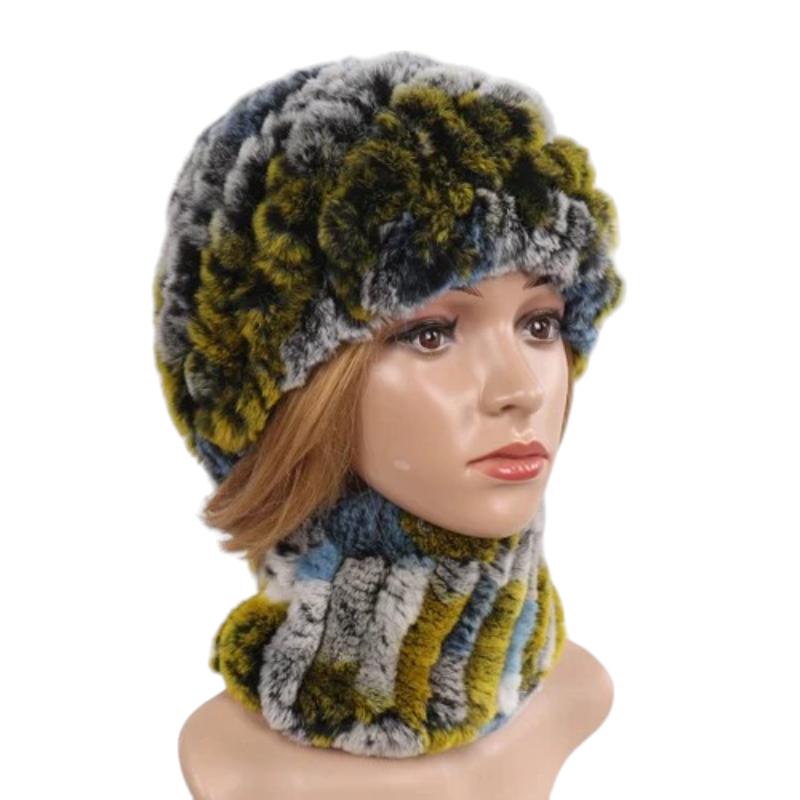 Bonnet et tour de cou pour femme
