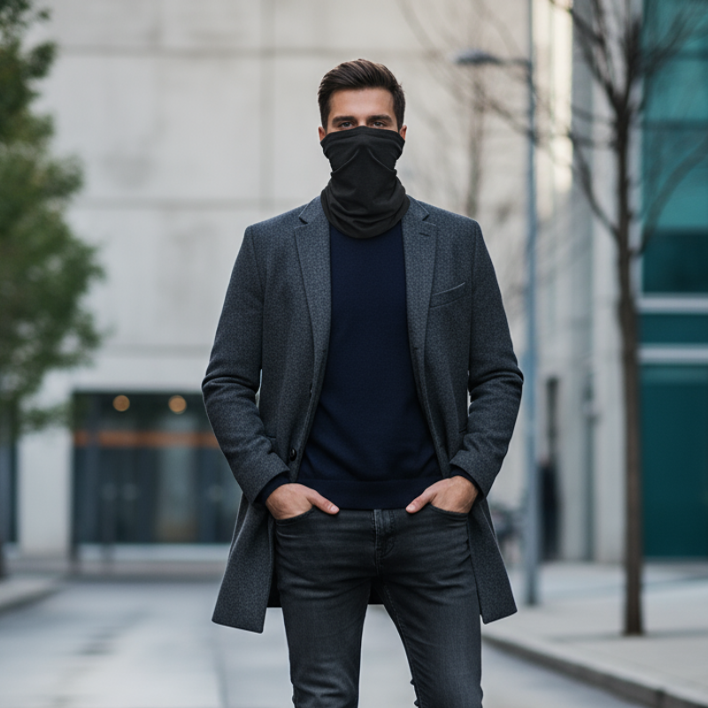 Cache-cou polaire pour homme
