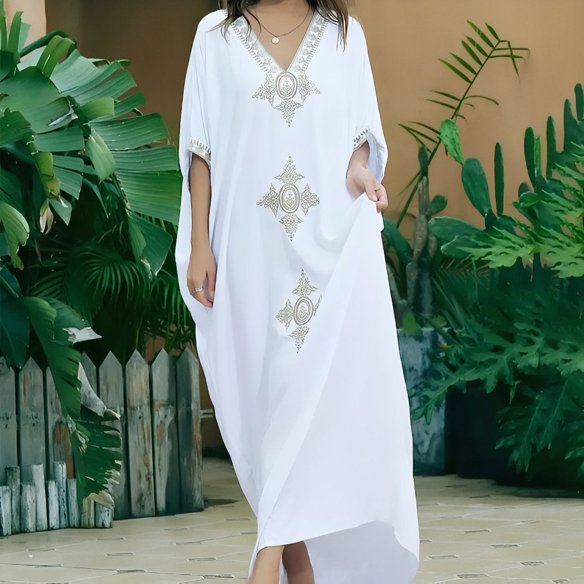 Caftan façon paréo oriental pour femme