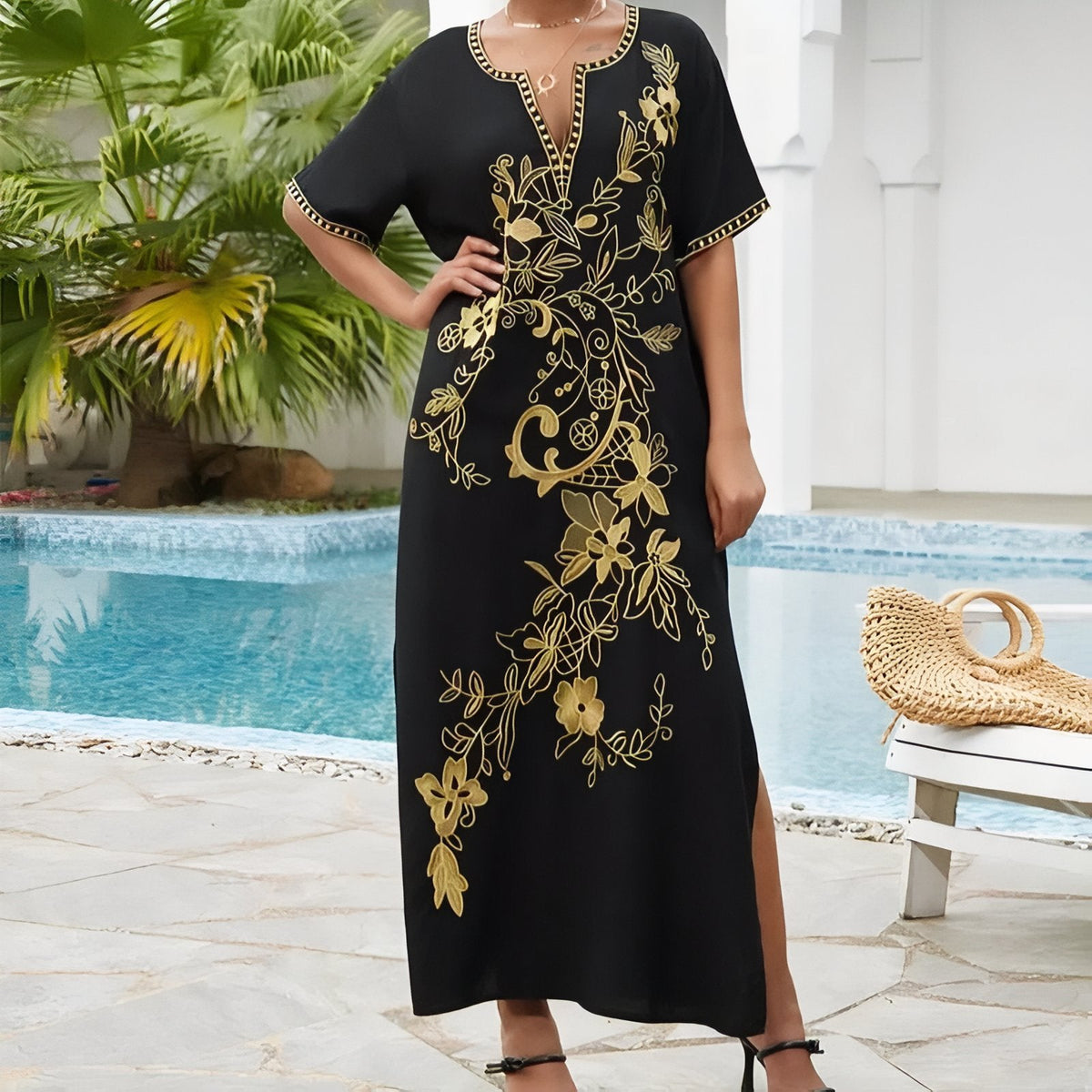 Caftan pour femme façon paréo de style oriental