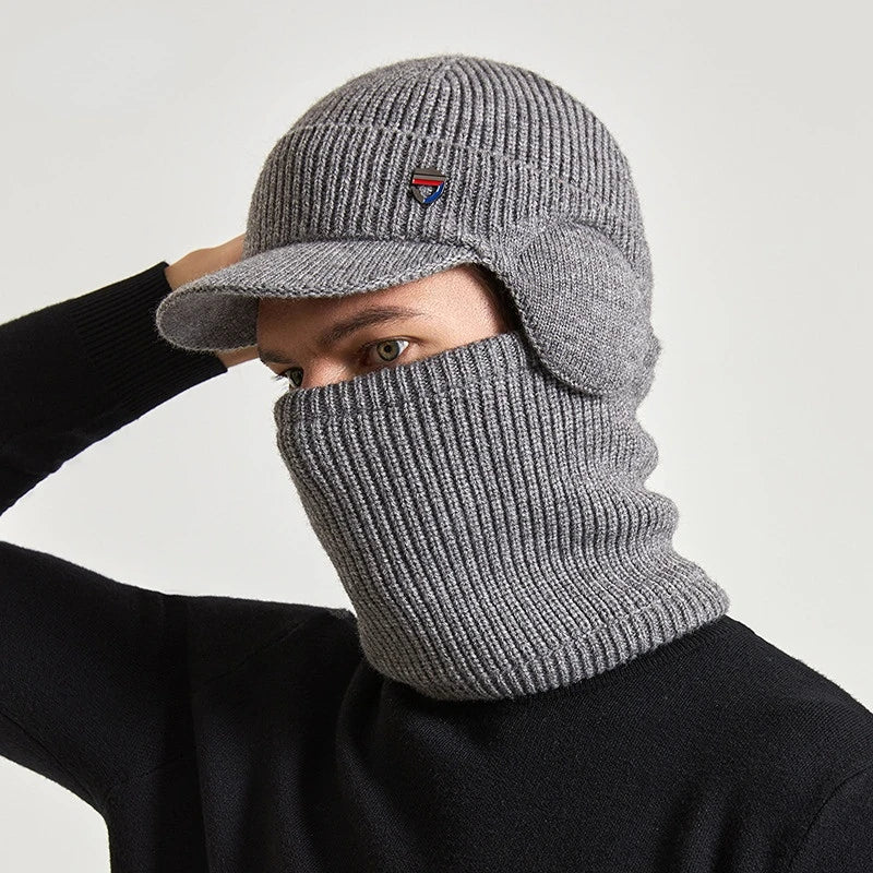 Cagoule d'hiver pour homme avec casquette