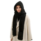 Capuche écharpe polaire pour femme