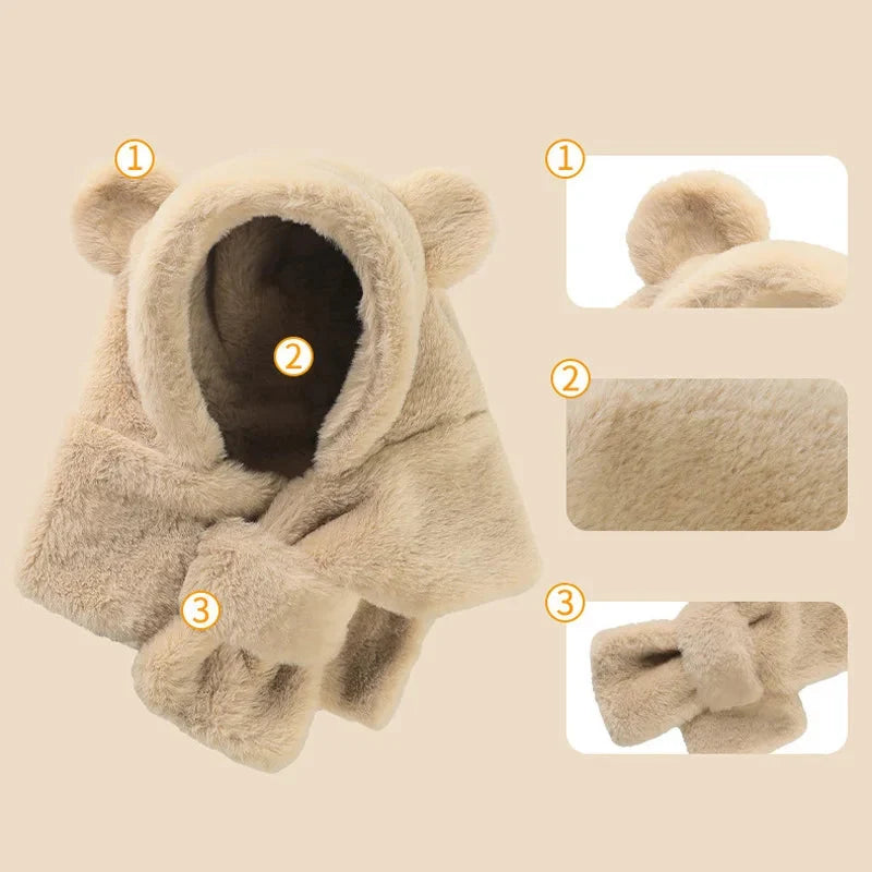 Capuche enfant façon écharpe