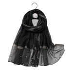 Carré de foulard perlé