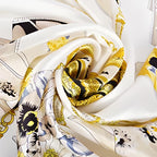 Carré de soie grand format façon foulard