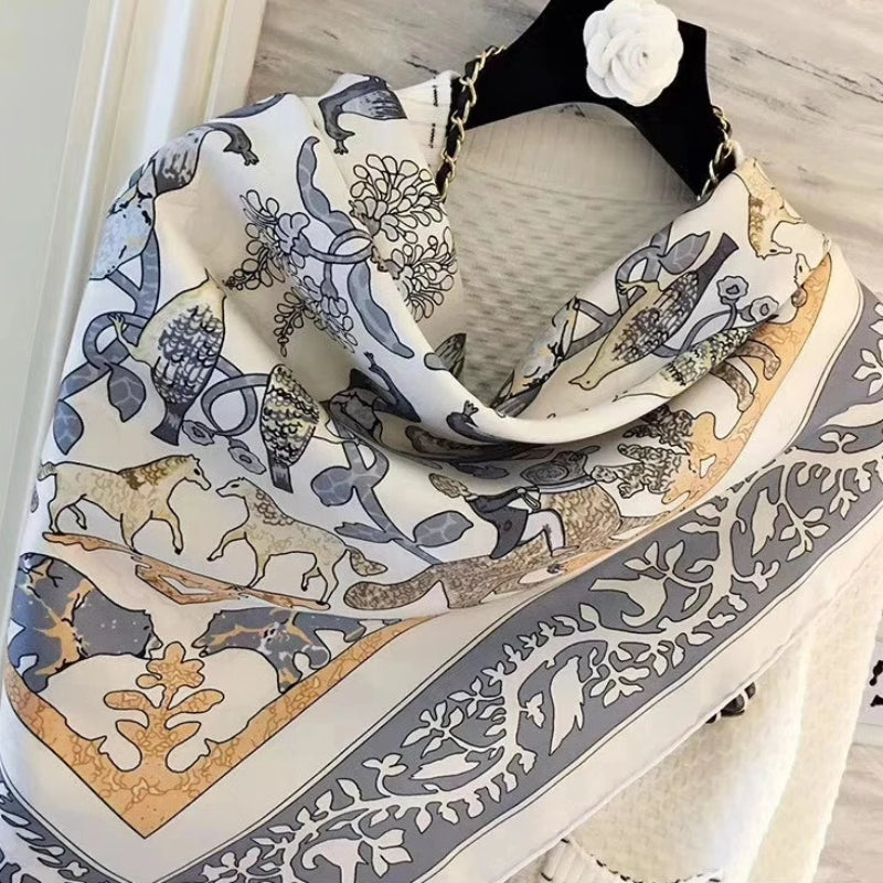 Carré femme luxueux en soie