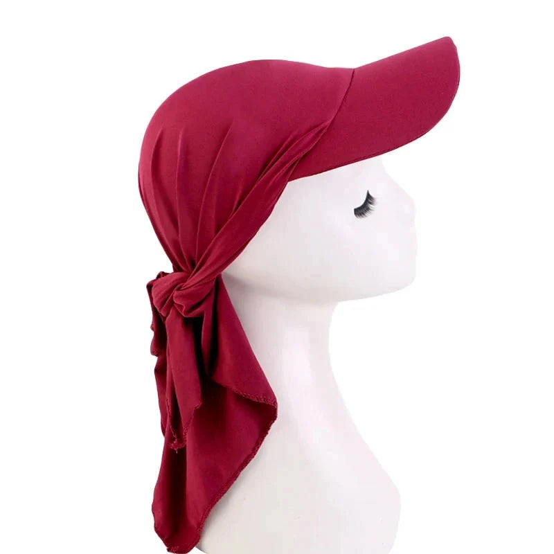 Casquette avec foulard d'été pour femme
