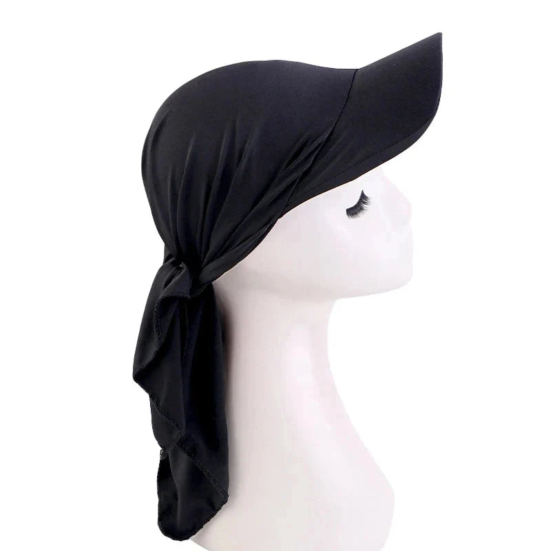 Casquette d'été féminine avec foulard