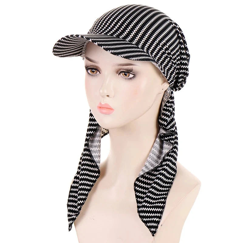 Casquette femme avec foulard