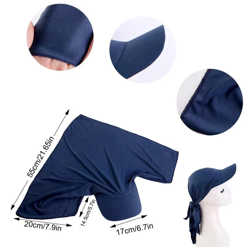 Casquette femme avec foulard pour l'été