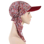 Casquette foulard dotée d'une visière