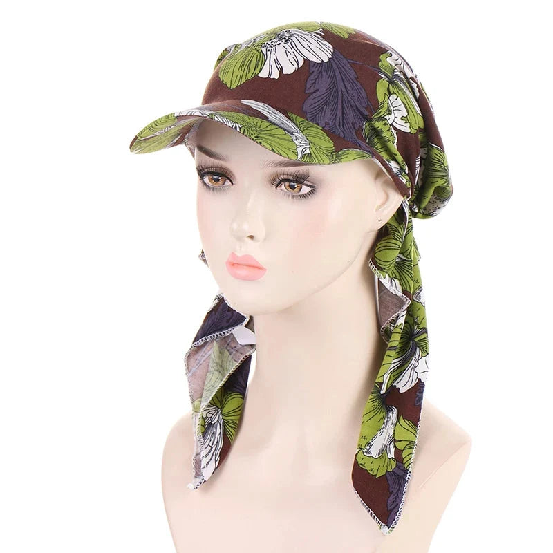 Casquette-foulard pour femme