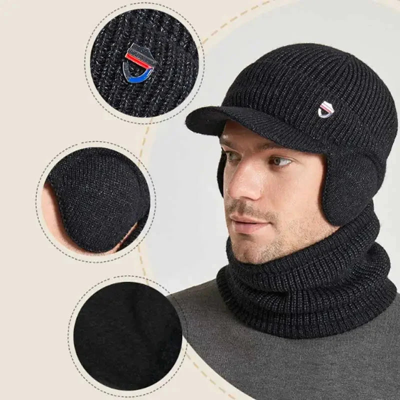Casquette pour homme façon cagoule d'hiver