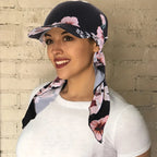 Casquette-visière agrémentée d'un foulard