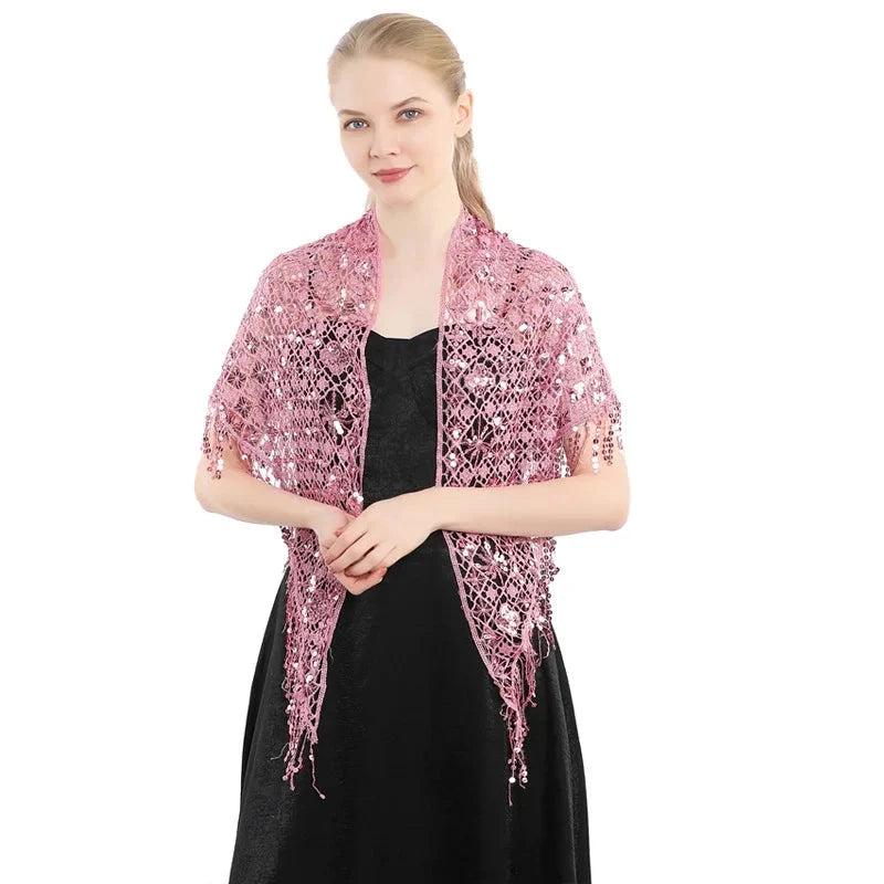 Châle agrémenté de sequins