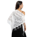 Châle au crochet façon dentelle