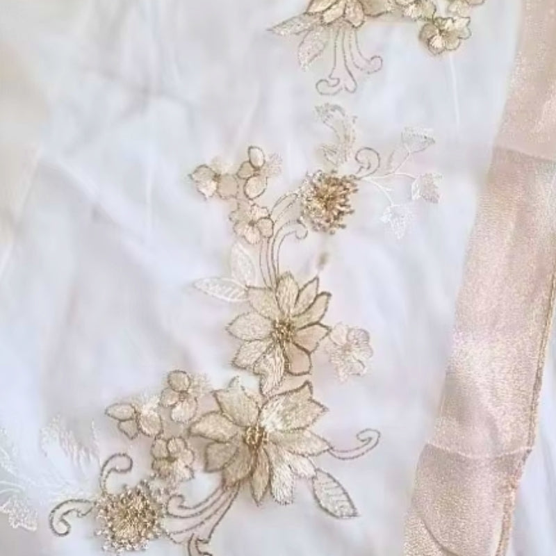 Châle de mariage blanc