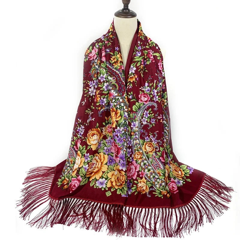 Châle de style russe en foulard