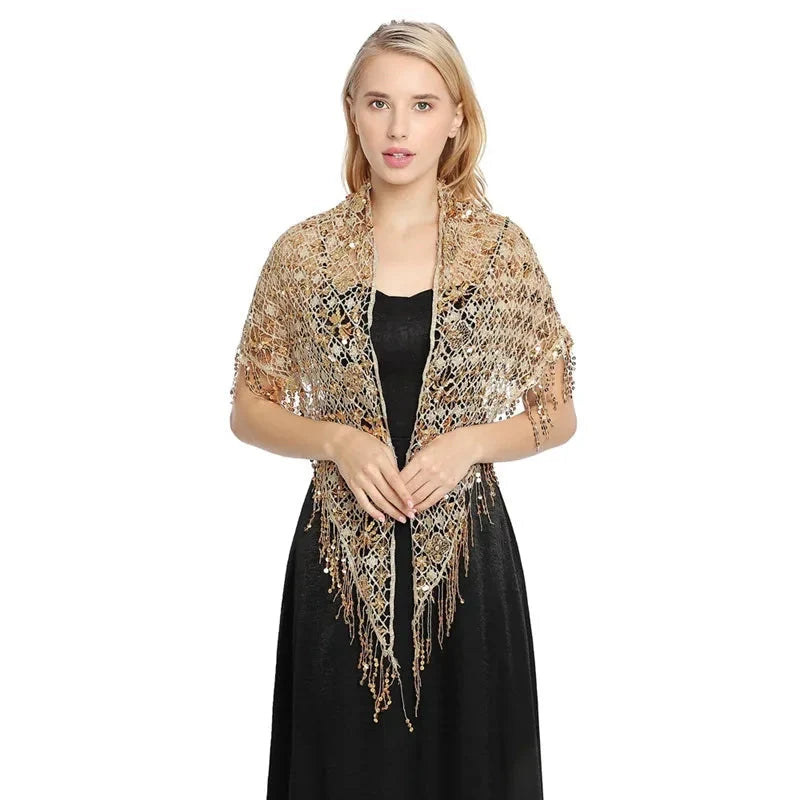 Châle décoré de sequins