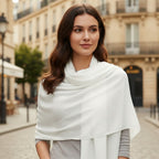 Châle étole blanc