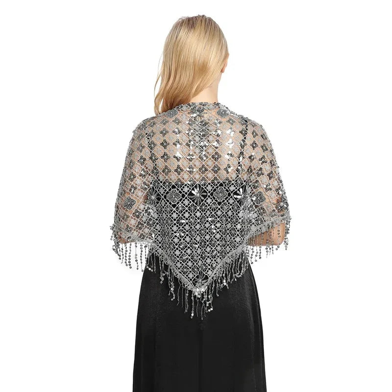Châle présentant des sequins