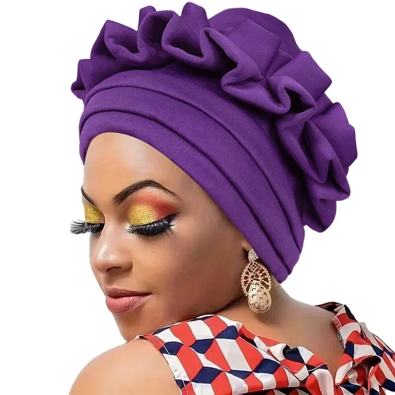 Chapeau façon foulard de style africain