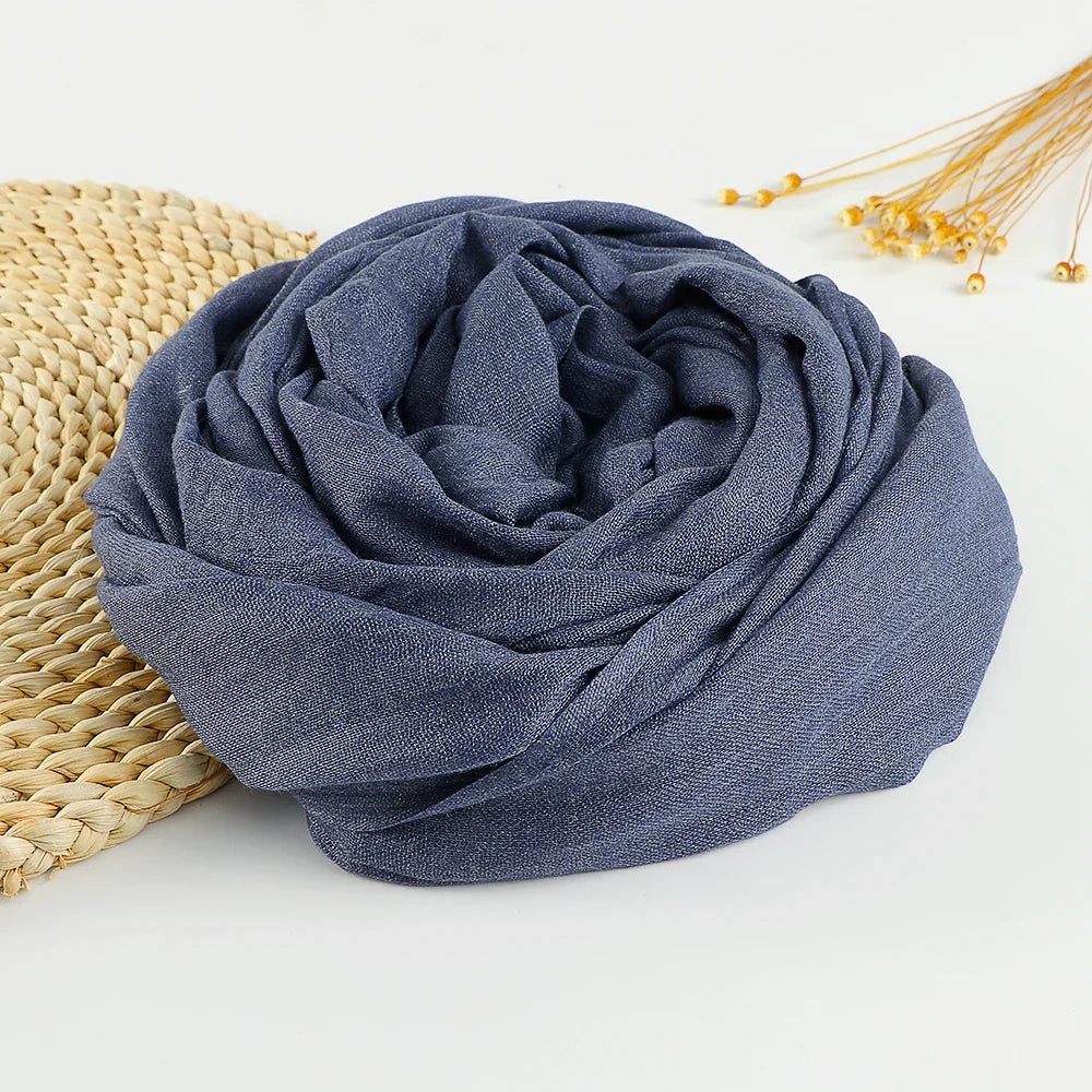 Chèche à motif uni en coton