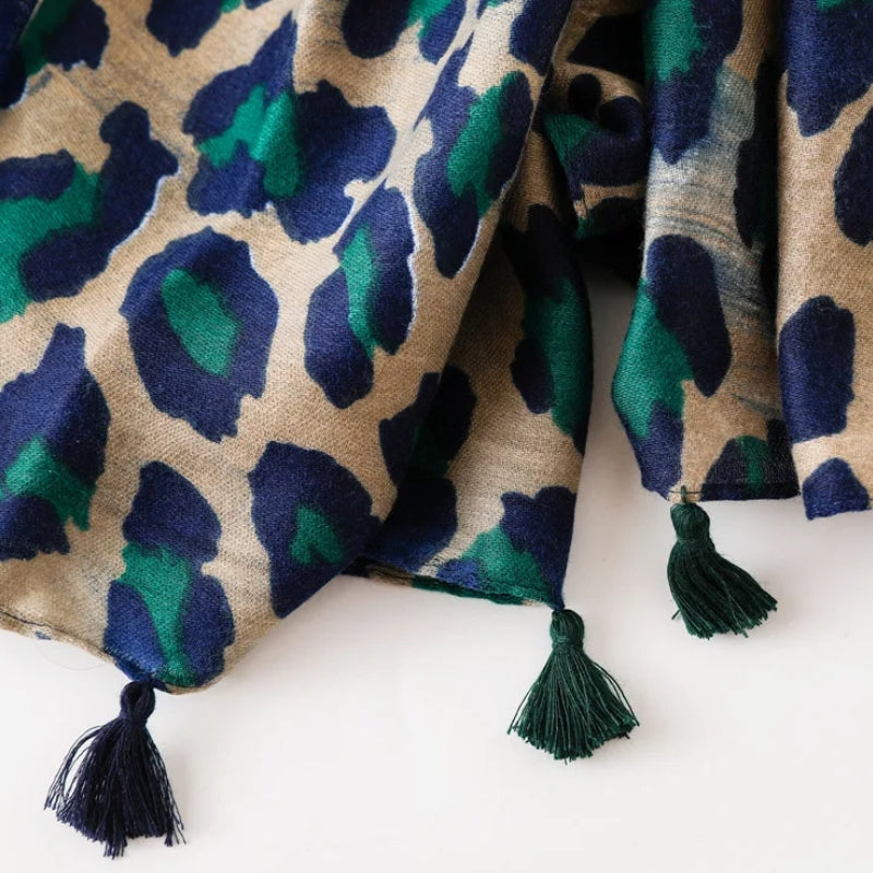 Chèche au motif léopard