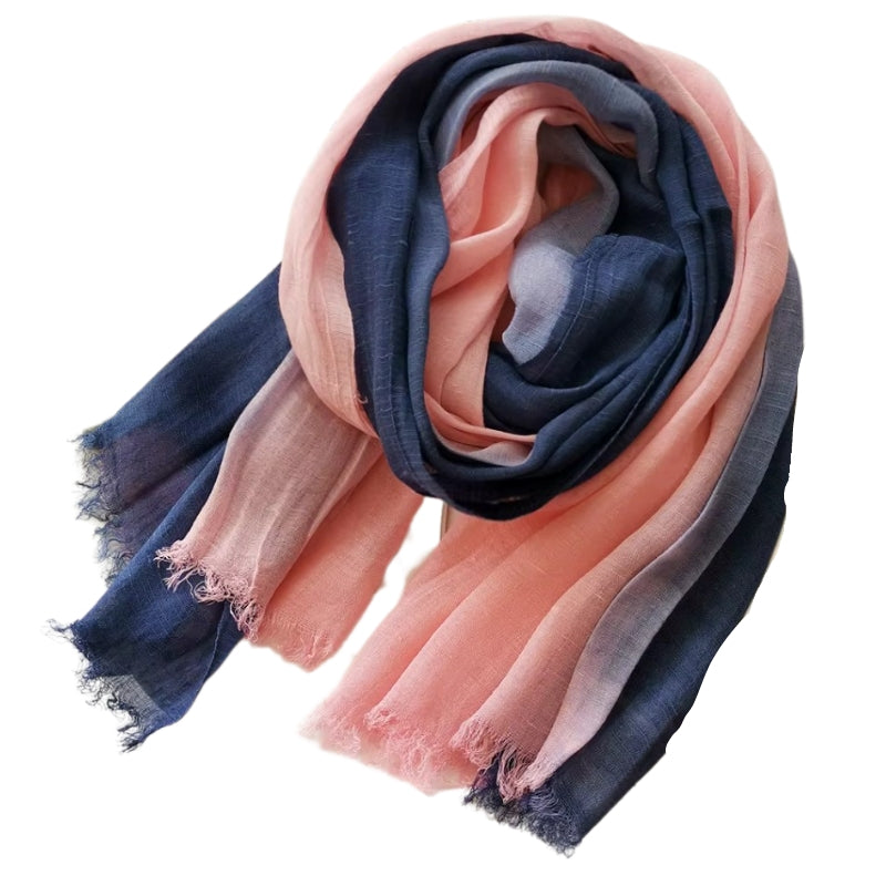 Chèche aux nuances roses