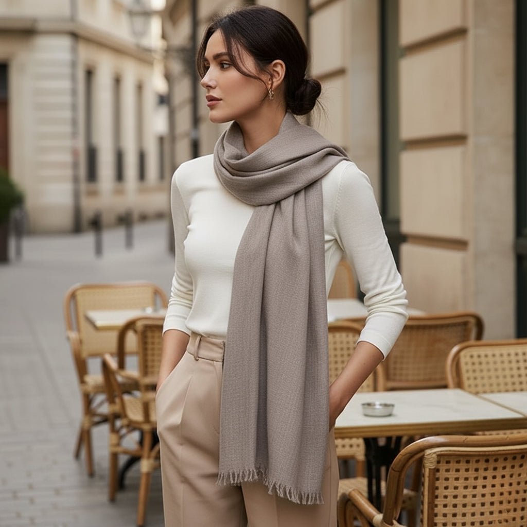 Chèche en coton sans motifs