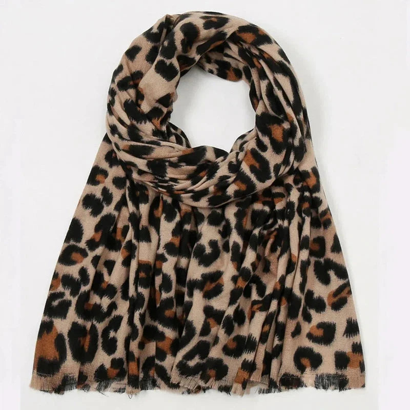 Chèche femme à motif léopard