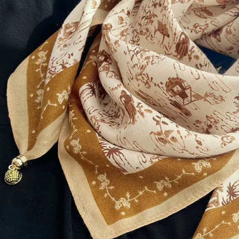 Chèche foulard agrémenté de breloques