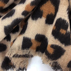 Chèche foulard léopard féminin