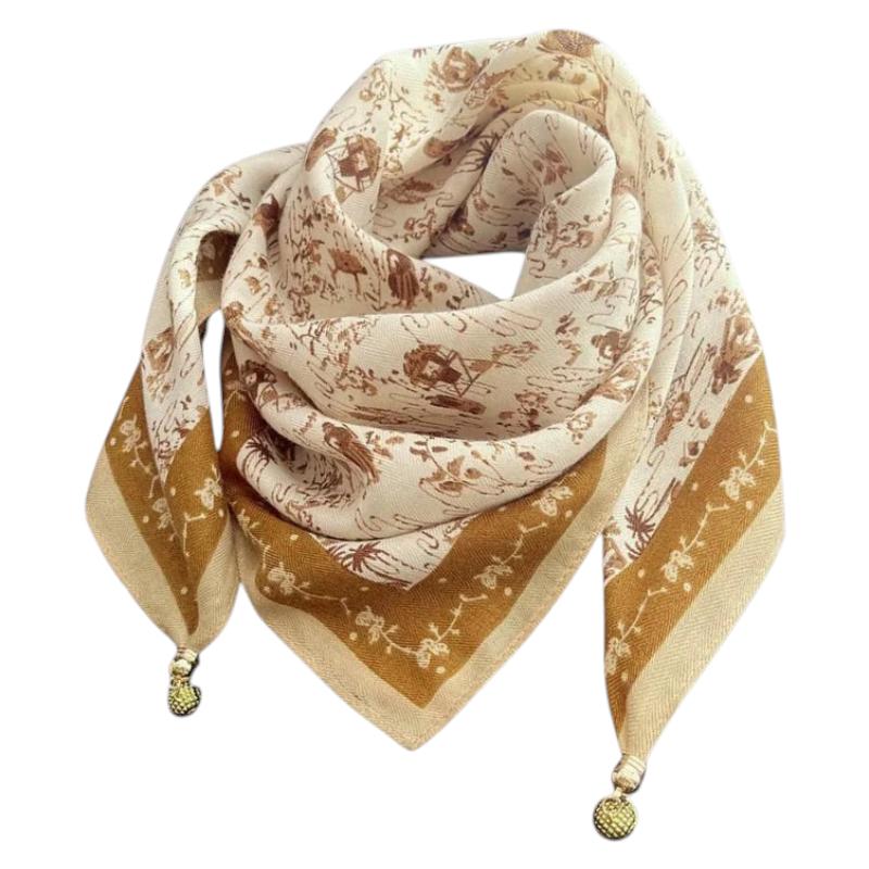 Chèche foulard orné de breloques