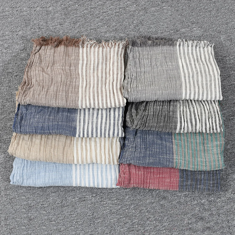 Chèche froissé confectionné en coton
